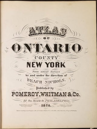 Atlas of Ontario County New York From Actual Surveys By and Under the Direction on Beach Nichols.