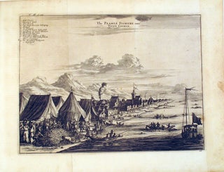 Item #21951 The Pearle Fishery near Toute Couryn, copper engraving from Johan Nieuhoff's 'Voyages...