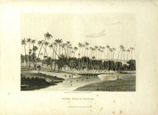 Item #21970 Waikeea River in Byron Bay. Aquatint depicting Hawaiian natives of Byron Bay (Hilo...