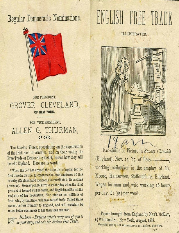 Item #22054 Regular Democratic Nominations: Grover Cleveland for President, for Vice President, Allen G. Thurman.