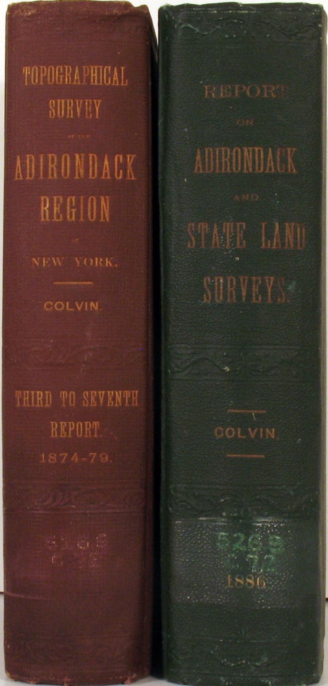 Item #22102 Seventh Annual Report on the Progress of the Topographical Survey of the Adirondack Region of New York, to the year 1879 [with] Report on the progress of the Adirondack State Land Survey to the Year 1886. Adirondacks, Verplanck Colvin.