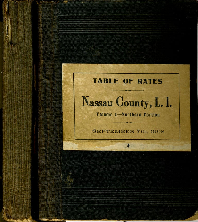 Item #22112 1908 Suburban Fire Insurance Company Table of Rates for Nassau County, Long Island. Long Island.