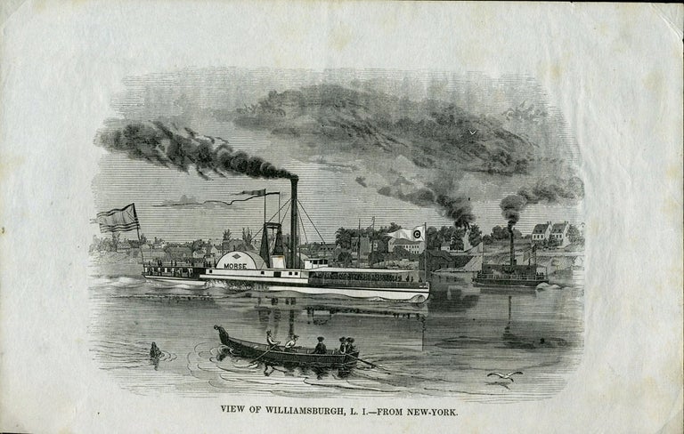 Item #22128 View of Williamsburgh, L. I. - From New-York, Proof. N. Y. Brooklyn.