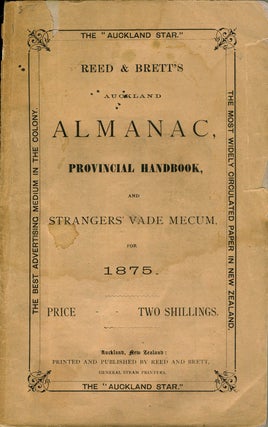 Item #22140 Reed and Brett's Auckland Almanac, Provincial Handbook and Strangers' Vade Mecum for...