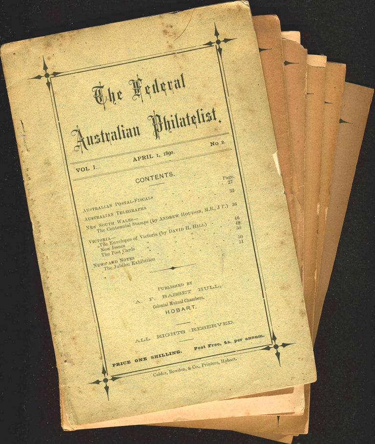 Item #22142 Run of 6 issues of The Federal Australian Philatelist magazine. Philately, Australia.