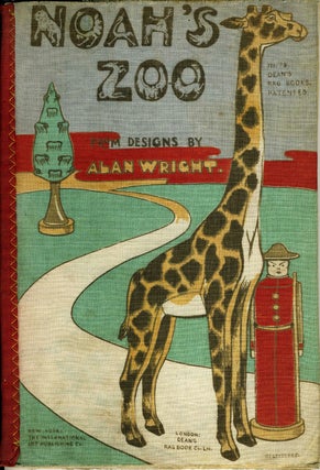 Item #22181 Noah's Zoo. Cloth children's book. Alan Wright