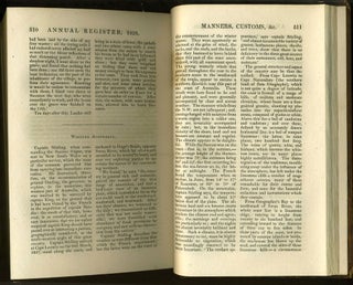 Item #22252 Western Australia as reported in The Annual Register, or a View of the History,...