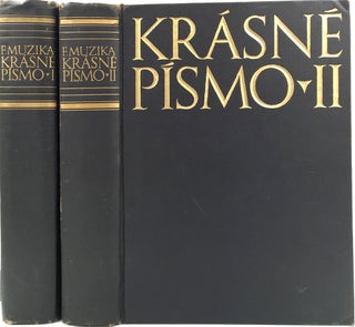 Item #22286 Krasne Pismo, ve vyvoji latinky. 2 volumes. Typography, F. Muzika
