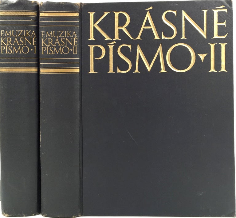 Item #22286 Krasne Pismo, ve vyvoji latinky. 2 volumes. Typography, F. Muzika.