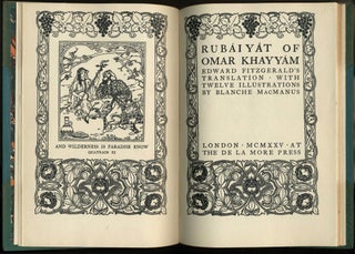 Item #22321 Rubaiyat of Omar Khayyam. Rubaiyat, Edward FitzGerald, Omar Khayyam