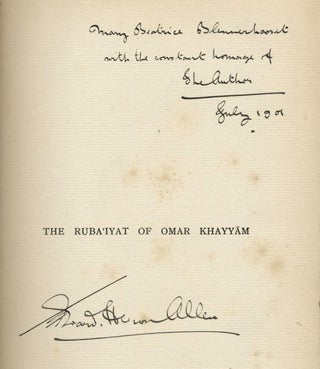 Edward Fitzgerald's Rubaiyat of Omar Khayyam with Their Original Persian Sources, Collated from His Own Mss., and Literally Translated.