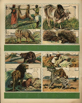 The Animal World with Cut out and Stand up Pictures. Children's book with chromolithographic pictures of the animals.