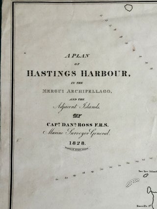 A Plan of Hastings Harbour, in the Mergui Archipelago, and the Adjacent Islands, by Capt. Danl. Ross, F.R.S. Marine Surveyor General 1828.