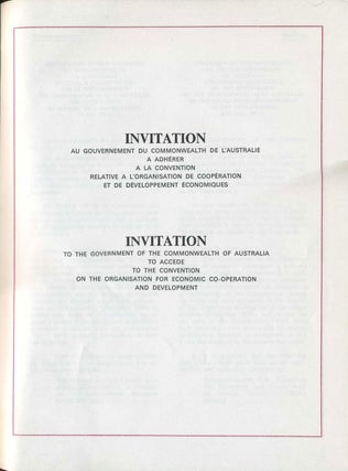 Invitation to the Government of the Commonwealth of Australia to Accede to the Convention on the Organisation for Economic Co-Operation and Development.