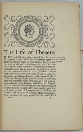 The Lives of the Noble Grecians and Romanes, Compared Together by that Grave and Learned Philosopher & Historiographer, Plutarke of Chaeronea: Translated out of Greeke into French by James Amyot ... and out of French into Englishe, by Thomas North.