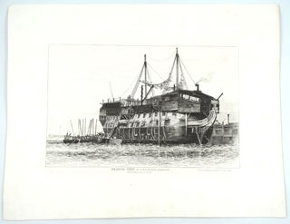 Item #22376 Prison Ship (HMS York) in Portsmouth Harbour, convicts going on board. Edward William...