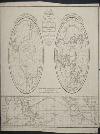 Item #22392 Geography. A Map of the World in three Sections...the Polar Regions to the Tropics...