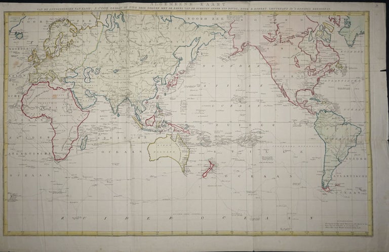 Item #22399 Algemeene Kaart van de Ontdekkingen van Kapit. J. Cook …. James Cook.
