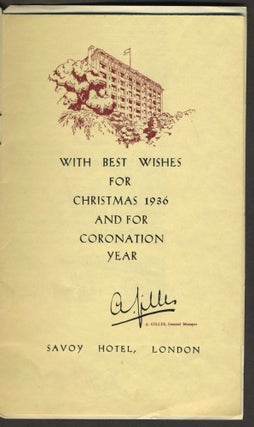 With Best Wishes for Christmas 1936 and For The Coronation Year.