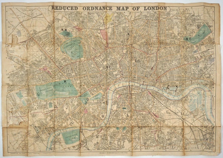Item #22459 Whitebread's Reduced Ordnance Map of London. J. Whitbread.