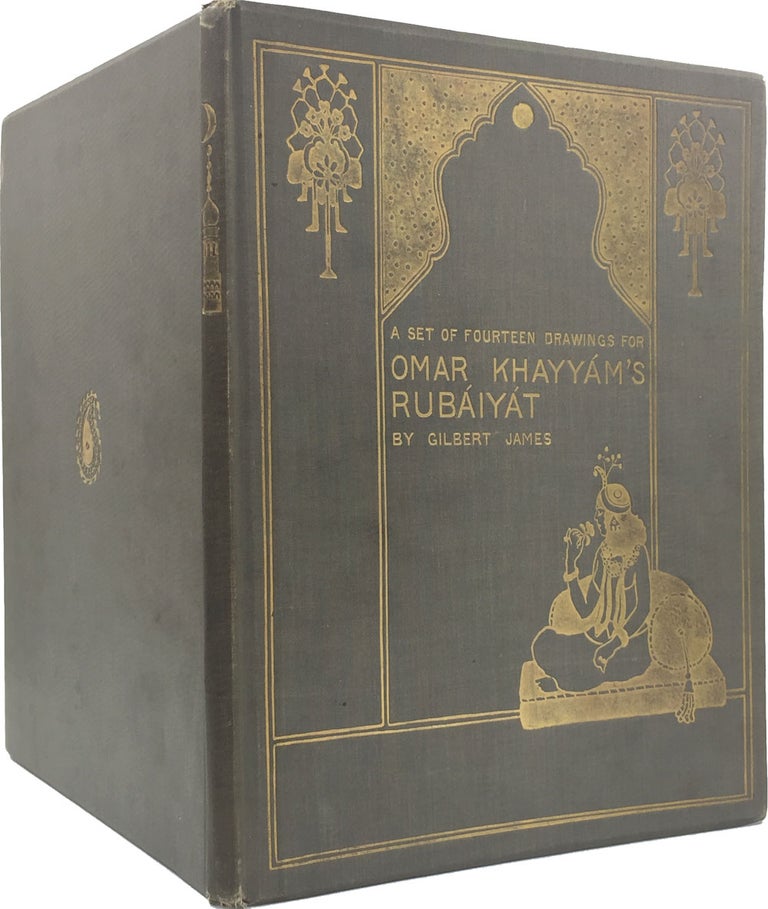 Item #22494 Fourteen Drawings Illustrating Edward Fitzgerald's Translation of the Rubaiyat of Omar Khayyam. Gilbert James, Omar Khayyam Edward FitzGerald.
