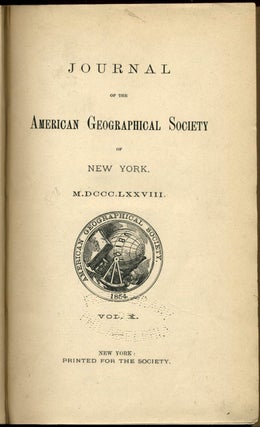 Recent Journey of Exploration Across the Continent of Australia [Journal of the American Geographical Society of New York, Volume X, 1878].