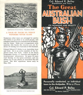 Item #22561 The Great Australian Bush Its Wonders and Beauty. Edward P. Bailey, Col