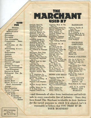 Marchant Calculating Machine Co. of Oakland, Ca. Pop Up folding advertising sheet.