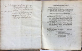Newgate Calendars, an annotated group of these records of Criminal Cases in London & Middlesex in 1814, most likely a Gaoler's or Clerk of the Court's copy, dating from January 12, 1814 to November 30, 1814, with many prisoners transported to Australia.