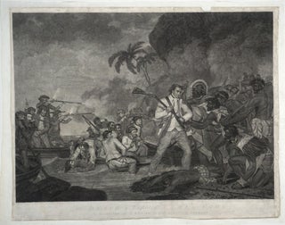 Item #22657 The Death of Captain James Cook by the Indians of O,why,ee, one of the Sandwich...