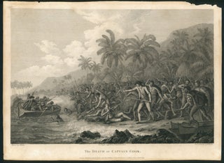Item #22659 The Death of Captain Cook. James Cook, F. Bartolozzi John Webber, W. Byrne