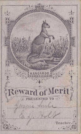 Item #22705 Reward of Merit Card with Kangaroo image. Kangaroo