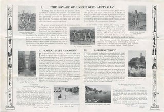 "The Savage of Unexplored Australia": brochure for lectures of C. Vincent Hall.