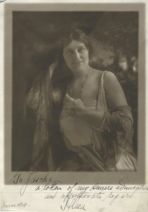 Item #22707 Alma Gluck signed portrait inscribed to Jascha [Heifetz] 1919. Music, A. Kazanjian,...