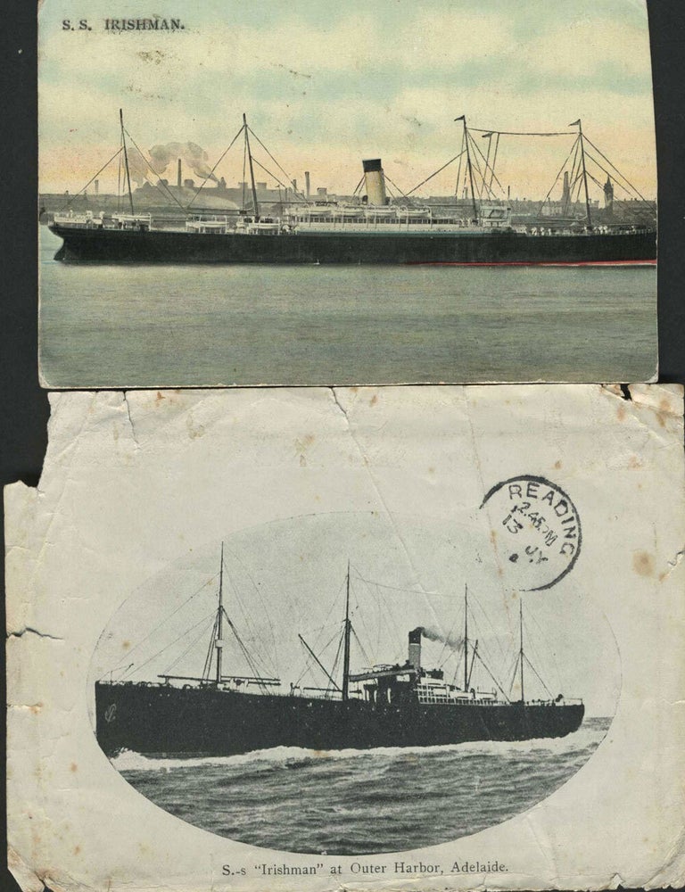 S.S. Irishman at Outer Harbor, Adelaide - two printed images