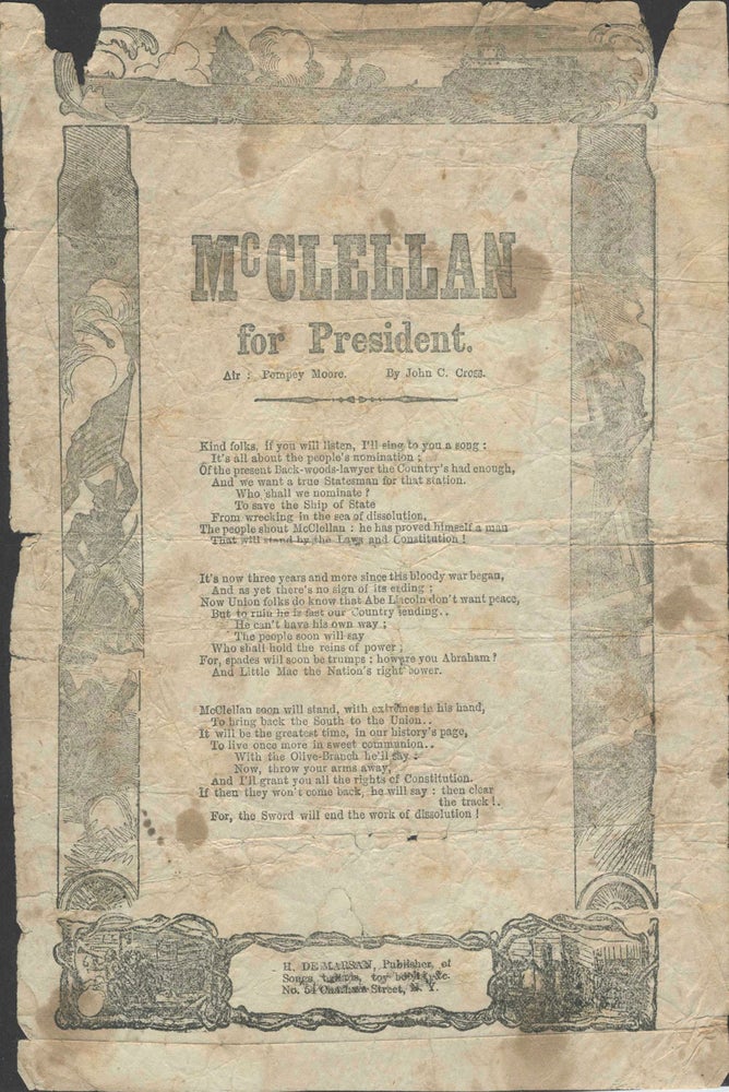 Item #22757 'McClellan for President. Air: Pompey Moore'. John C. Cross.