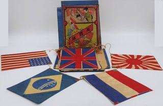 Item #22796 Patriotic Flag decoration made in Japan including flags of the United States, Great...