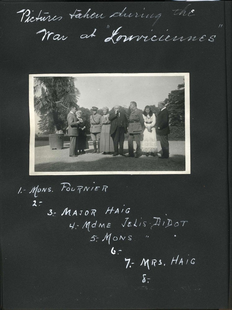 Item #23126 Photographic album of a pre-WWI tour in Europe and India, Kashmir & France, concluding during WWI at Louviciennes. Photographs, India, Europe, France, Major W. de W. Haig.