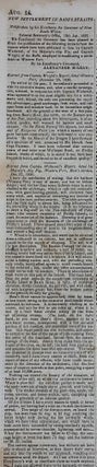 "New Settlement in Bass's Straits", in The Edinburgh Advertiser, August 24, 1827.