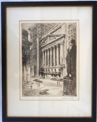 Item #23283 The New York Stock Exchange. Etching. Nat Lowell