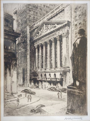 The New York Stock Exchange. Etching.