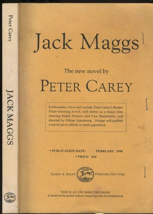 Item #23313 Jack Maggs. Uncorrected Proof. Peter Carey