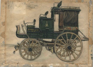 Item #23334 Painting of a "Cobb & Co. No. 3, Cassidy & Co. Proprietors" Australia, Cobb, Co
