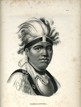 Item #23377 'Taijadaneega'. Lithographic portrait of Mohawk chief known as Joseph Brant. Native...