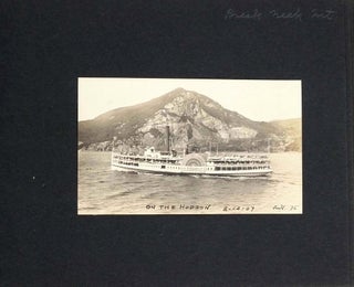 Photograph Album of Hudson River steamboat voyage south from Canada & Vermont.