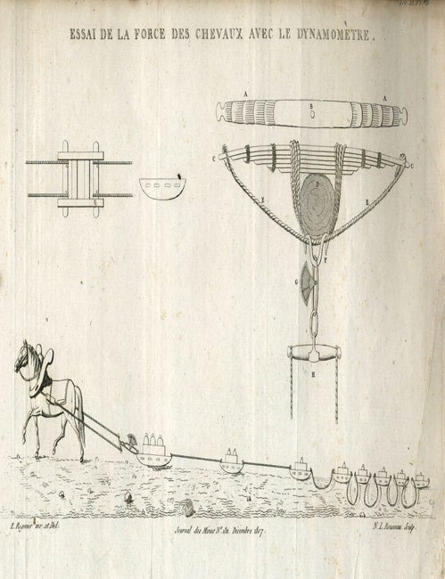 Item #23411 8 Engravings: Crystals, mining machinery & geological formations. French Journal des Mines.