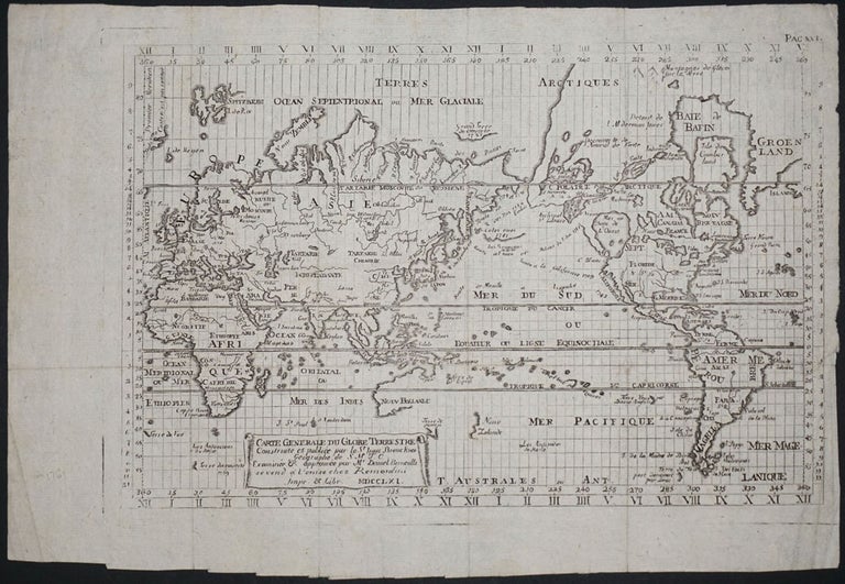 Item #23479 Carte generale du globe terrestre construite & publiee par le S.r Isaac Brouckner geographe de S.M.I.C. examinee & approuvee par M.r Daniel Bernoulli . . J. Remondini.