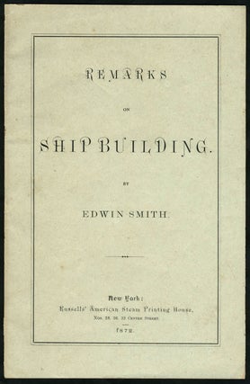 Item #23543 'Remarks on Shipbuilding'. Pamphlet on ship design for the proposed Panama Canal....