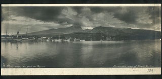 Item #23545 "Panoramic View of Papeete harbour". Gelatin silver photo by renowned French...