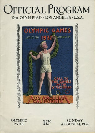 Item #23662 Los Angeles 1932 Olympics, Opening [and] Closing Day Official Programs. Sport, Australia
